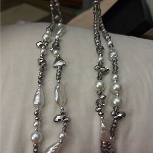Lustrous Pearl and Silver Necklace